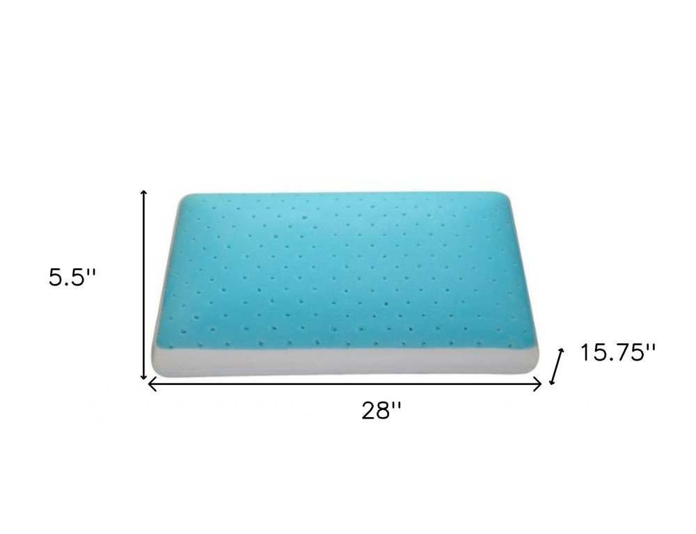 Cooling Gel Memory Foam Queen Size Bed Pillow on a white background