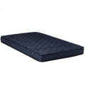 6" Navy Blue Twin Memory Foam Water Resistant Mattress. Foam, spring and hybrid mattresse isolated on a plain white background, in a navy finish.