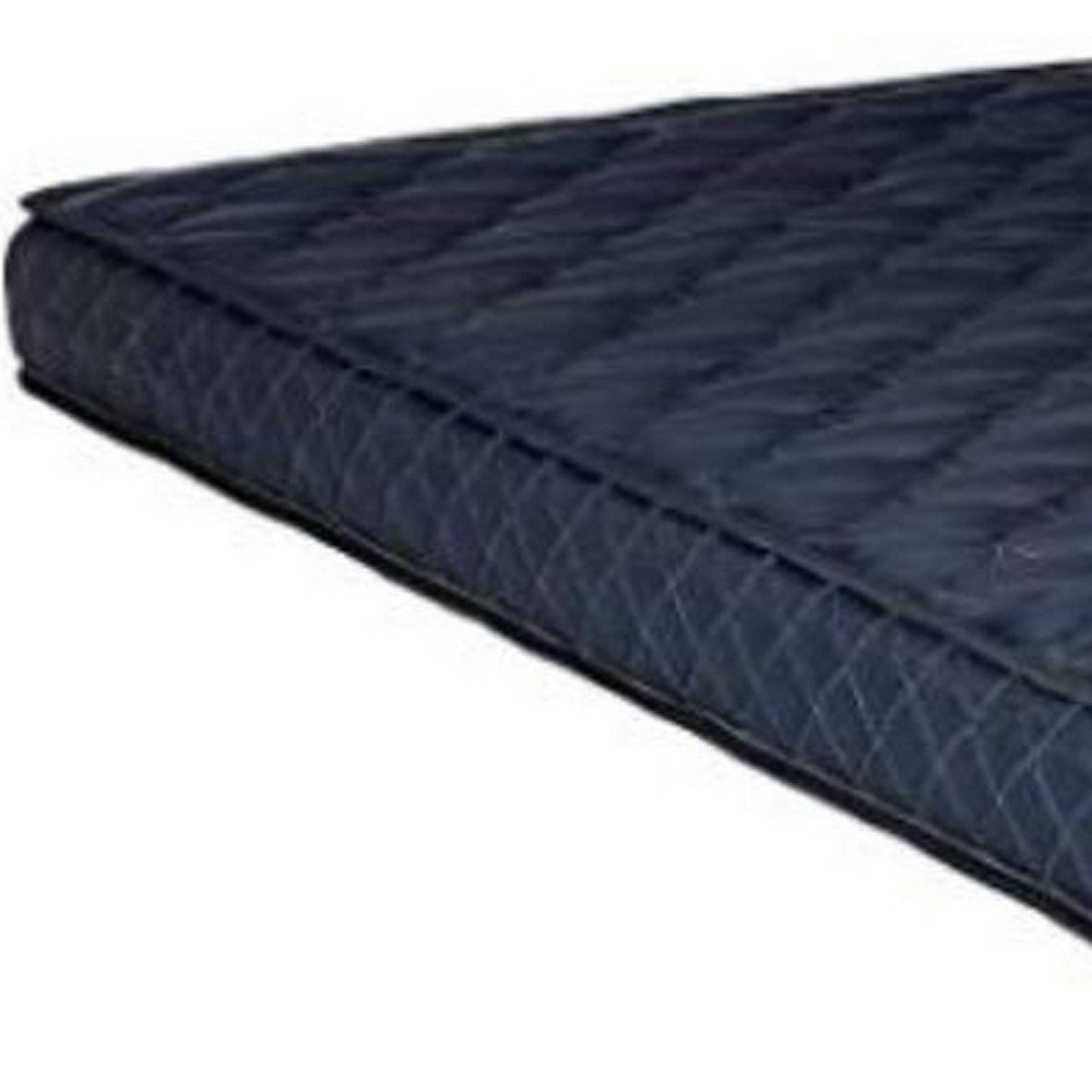 6" Navy Blue Twin Memory Foam Water Resistant Mattress. Foam, spring and hybrid mattresse isolated on a plain white background, in a navy finish.