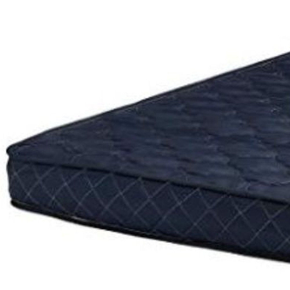 6" Navy Blue Twin Memory Foam Water Resistant Mattress. Foam, spring and hybrid mattresse isolated on a plain white background, in a navy finish.