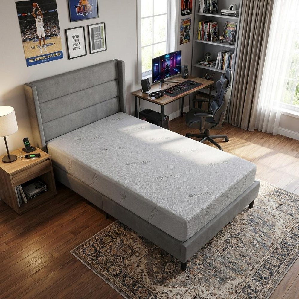 6" Twin Aloe Vera Infused Medium Memory Foam Mattress