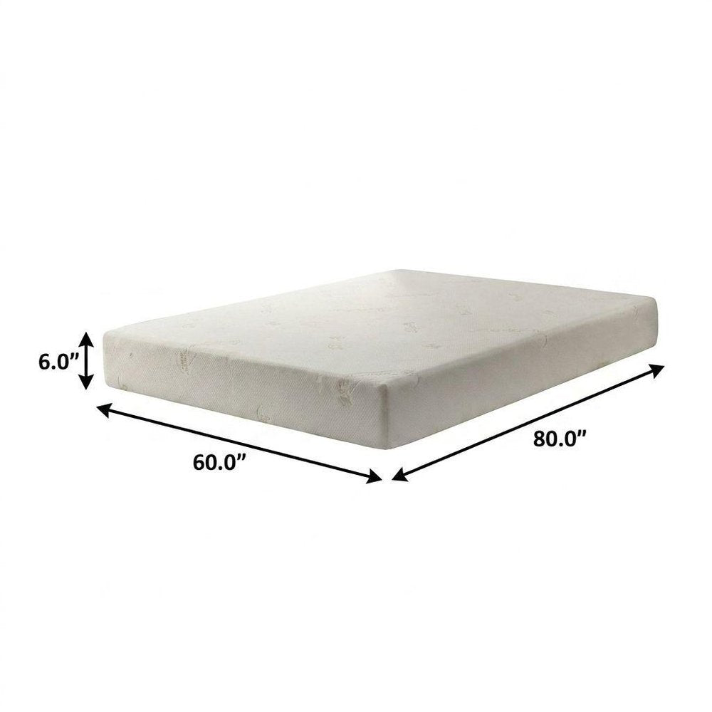6" Full Double Aloe Vera Infused Medium Memory Foam Mattress on a white background