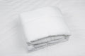 White Twin Microfiber Thread Count Down Alternative Duvet Insert on a white background