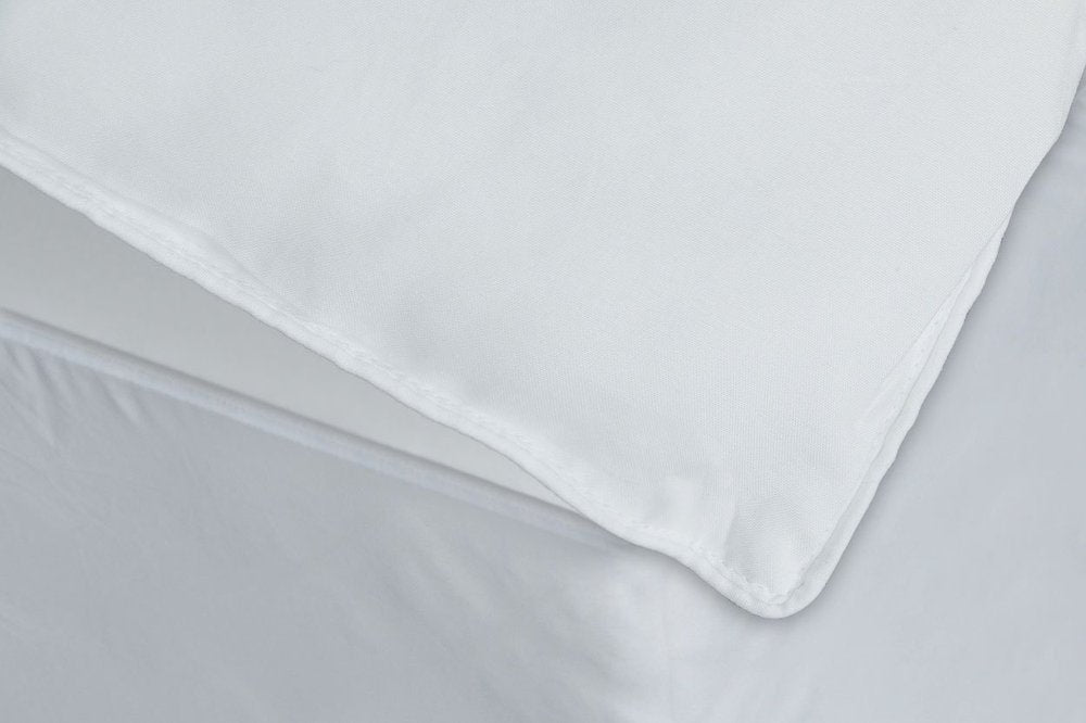 White Twin Microfiber Thread Count Down Alternative Duvet Insert on a white background