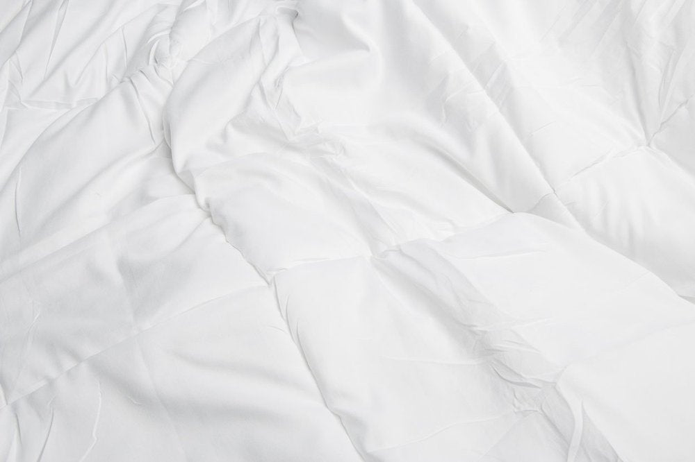 White Twin Microfiber Thread Count Down Alternative Duvet Insert on a white background