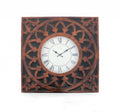 23" Bronze Metal Analog Square Wall Clock