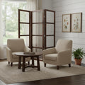 84" Brown Folding Three Panel Screen Room Divider