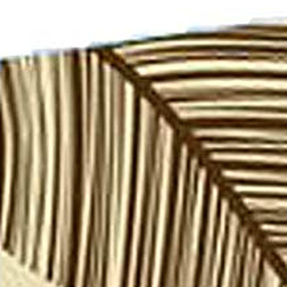 84" Brown Canvas Folding Four Panel Screen Room Divider close-up detail