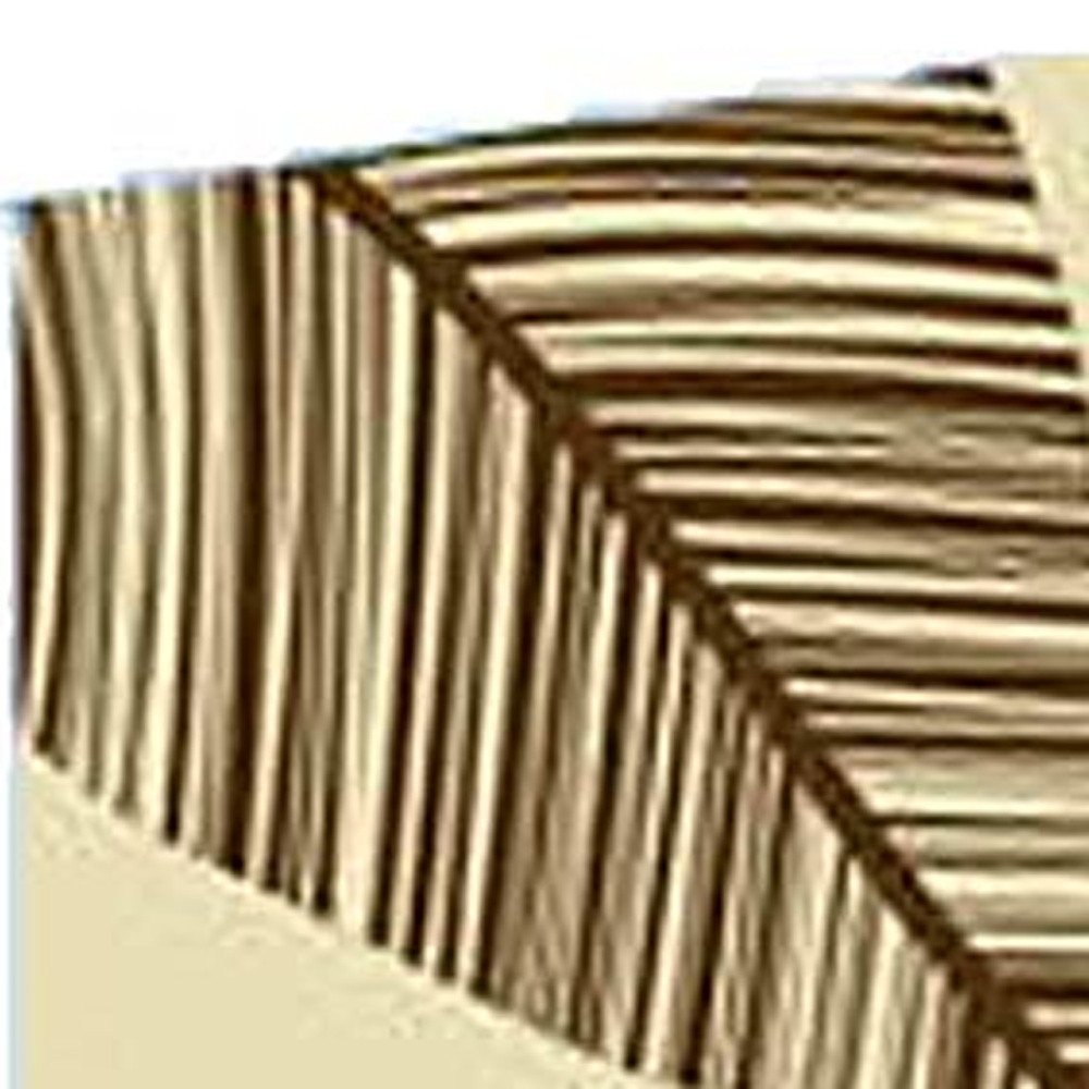 84" Brown Canvas Folding Four Panel Screen Room Divider close-up detail