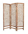 69" Natural Solid Wood Panel Screen Room Divider