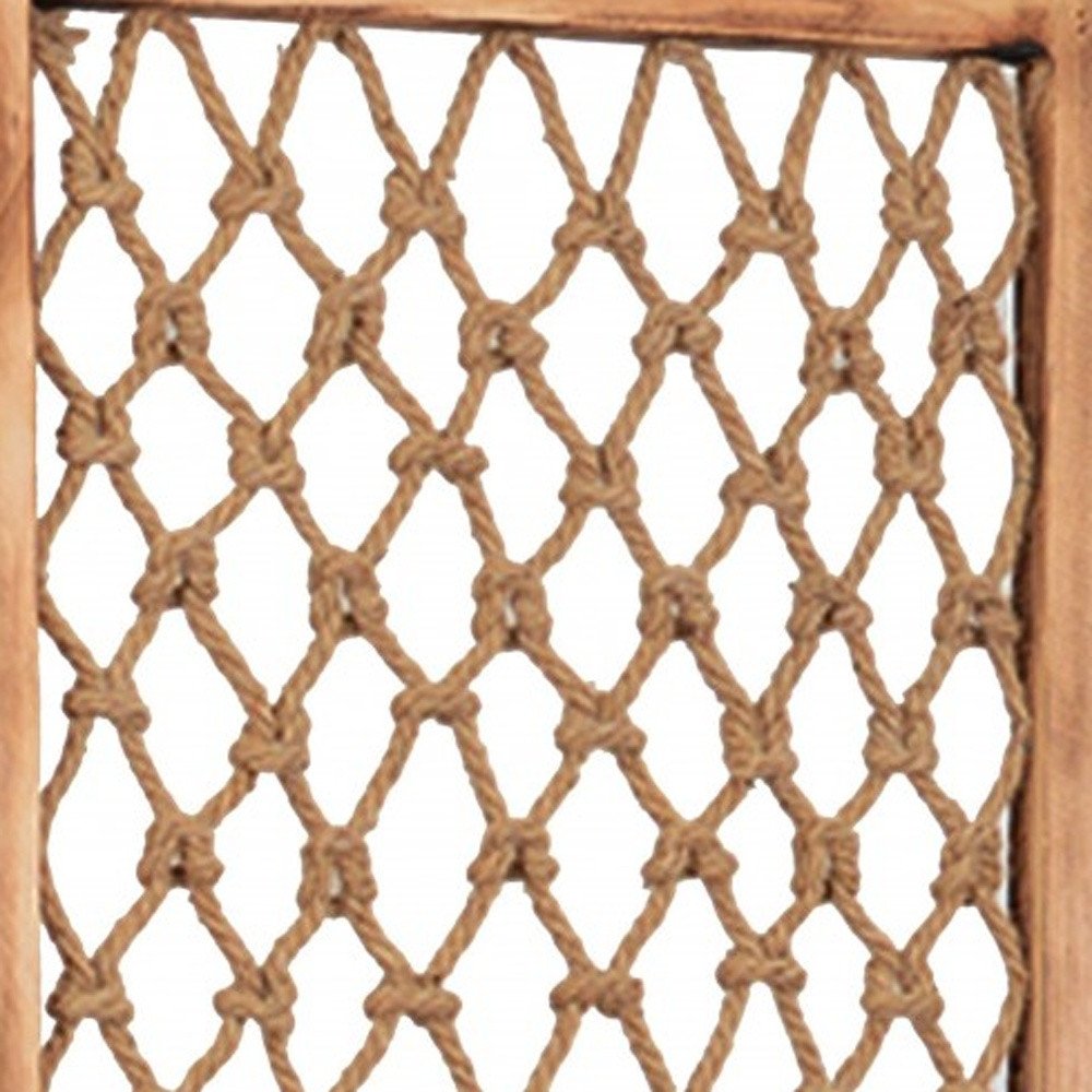 69" Natural Solid Wood Panel Screen Room Divider