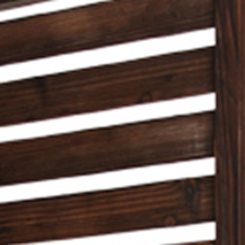 72" Brown Solid Wood Panel Screen Room Divider