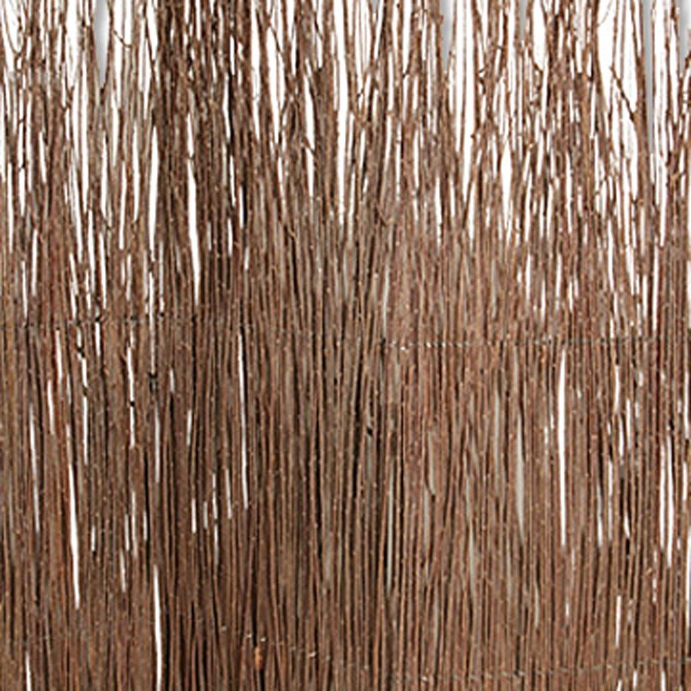 84" Brown Wood Folding Three Panel Screen Room Divider in a home interior