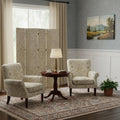 84" Silver Wood Folding Four Panel Screen Room Divider