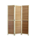 67" Natural Solid Wood Panel Screen Room Divider