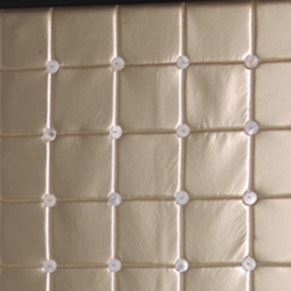 84" Gold Fabric Folding Two Panel Screen Room Divider in a home interior