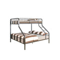 Gunmetal Twin Over Queen Bunk Bed on a white background