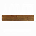72" Oak Wood Floor Shelf Console Table With Shelf on a white background
