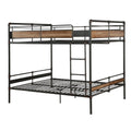 Bronze Queen Over Queen Metal Bunk Bed on a white background