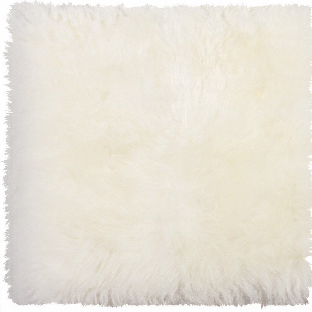 Close-up of 17" X 17" White Synthetic Solid Color Pad showing the white texture.