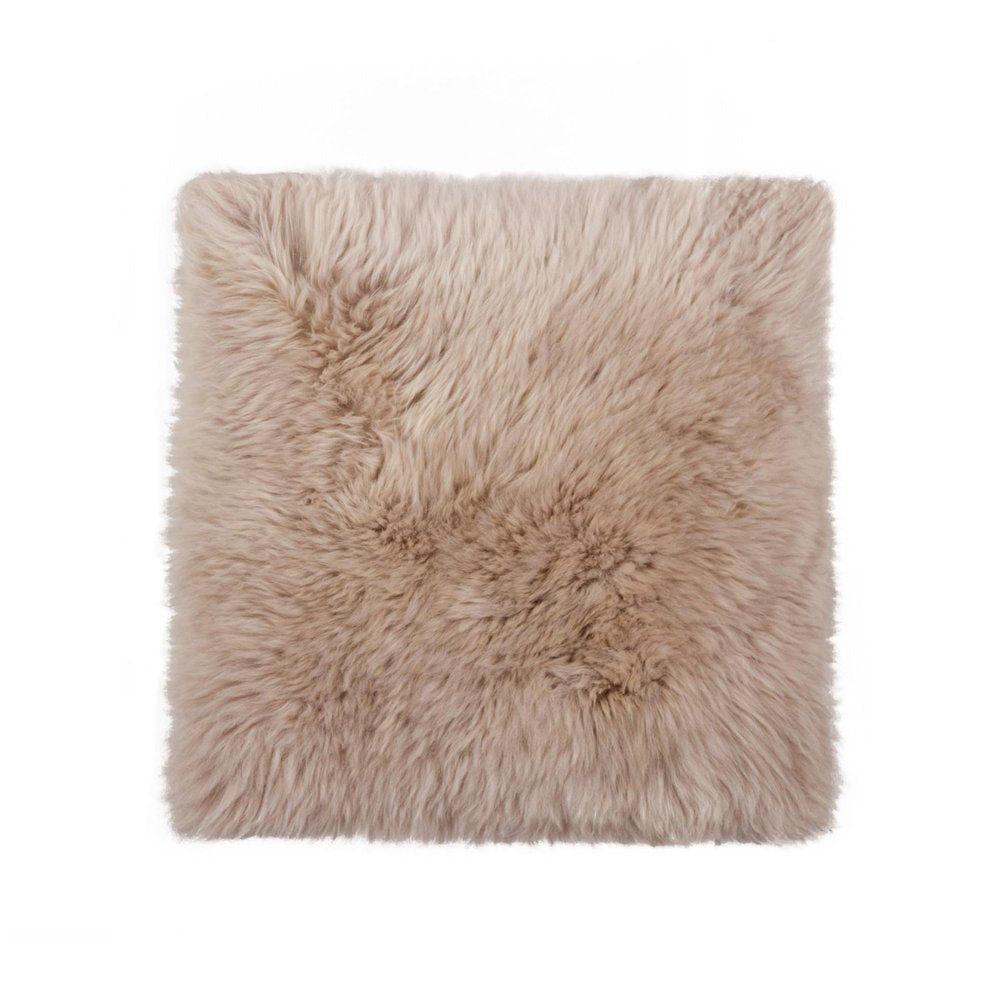 17" X 17" White Synthetic Solid Color Pad. Seat cushion isolated on a plain white background, showing its white color.