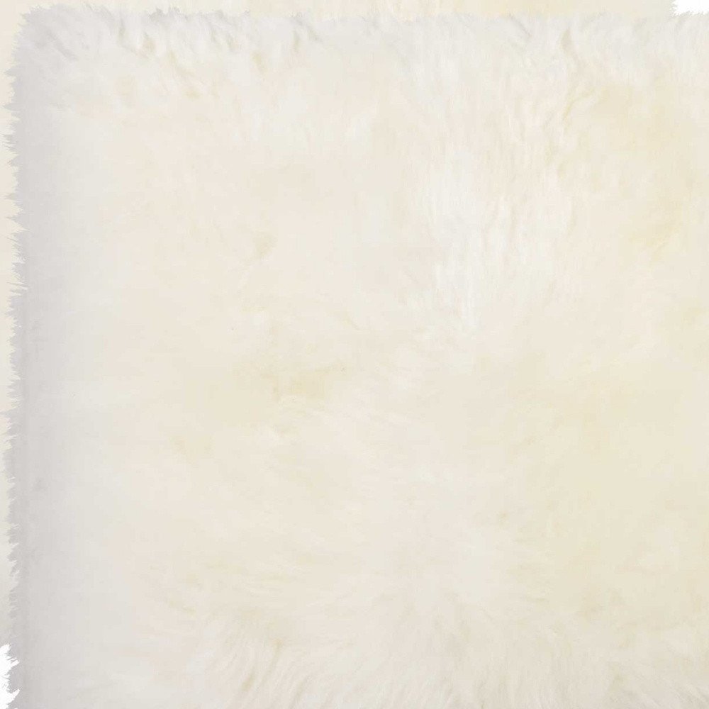 17" X 17" Off White Synthetic Solid Color Pad. Seat cushion isolated on a plain white background, finished in off-white.