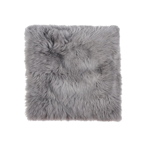 Gray synthetic solid color pad, 17" x 17", on a white background.