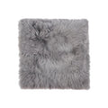17" X 17" Gray Synthetic Solid Color Pad. Seat cushion isolated on a plain white background, showing its gray color.