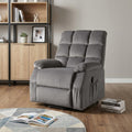34" Gray Velvet Power Heated Massage Recliner