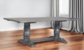 84" Brown Solid Wood Trestle Base Dining Table in a home interior