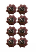 Set of Eight Pink Ceramic Drawer Pull Knobs