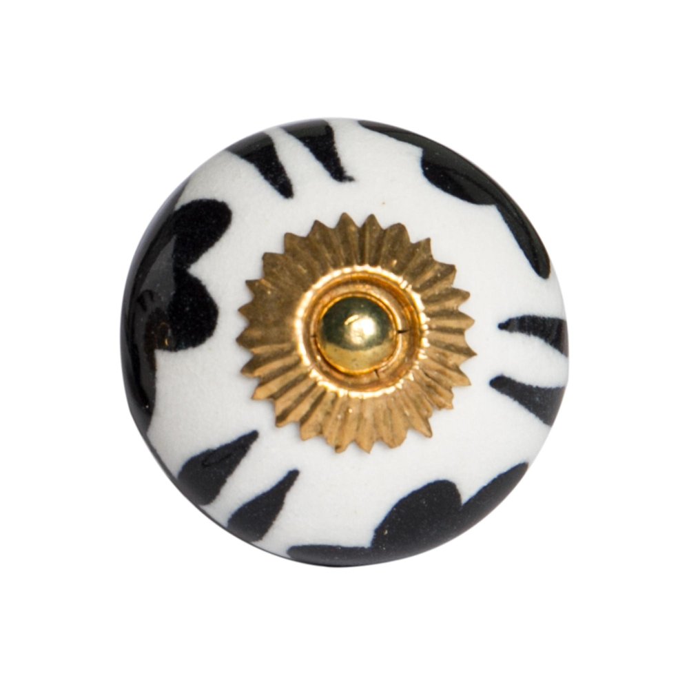 1.5" X 1.5" X 1.5" White Black And Yellow  Knobs 12 Pack - White, Teal, Gold
