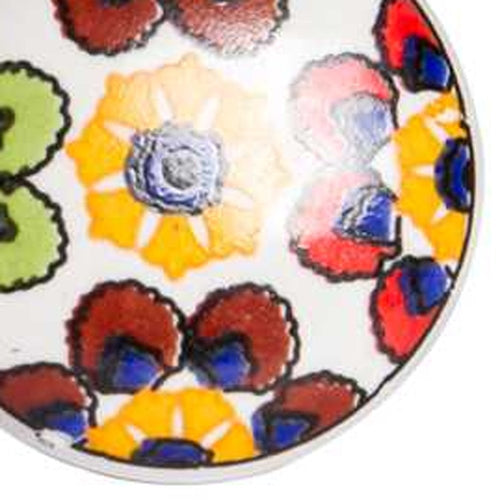 1.5" X 1.5" X 1.5" Yellow Blue And Red Knobs 12 Pack. Cabinet knobs isolated on a plain white background, showing a white ceramic surface.