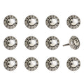 Set of Twelve Black And Gray Clock Face Ceramic Drawer Pull Knobs