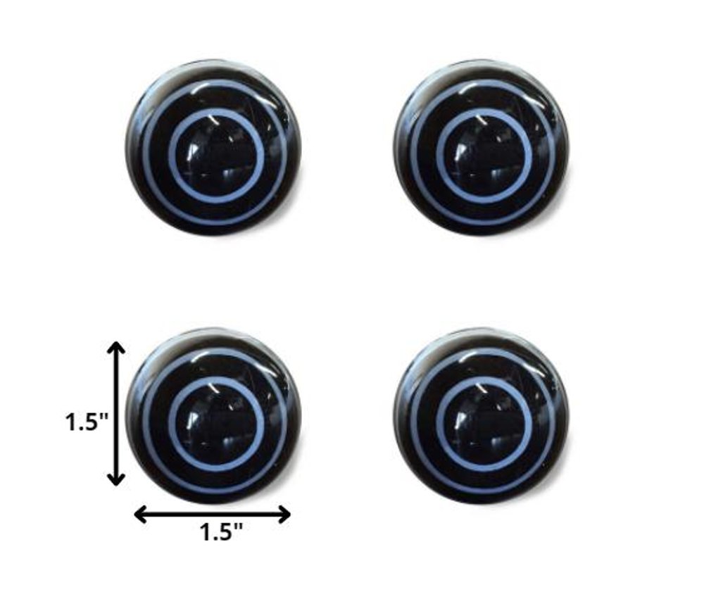 Set of Twelve Blue And Black Ceramic Drawer Pull Knobs