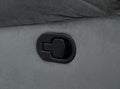 Detail view of 40" Modern Grey Fabric Loveseat, filling the frame with the gray fabric texture.