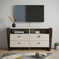 51" Beige Enclosed and Open Storage