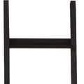 Brown Wood Four Tier Ladder Bookcase on a white background