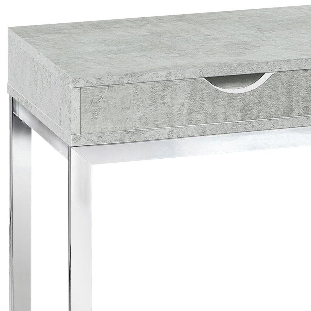 10.25" X 15.75" X 24.5" Cappuccino Finish And Gold Laminated Drawer Accent Table. Tray table isolated on a plain white background.