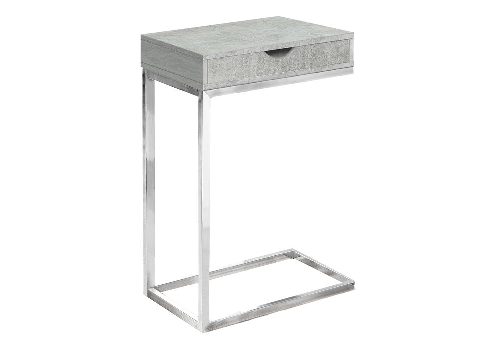 10.25" X 15.75" X 24.5" Cappuccino Finish And Gold Laminated Drawer Accent Table. Tray table isolated on a plain white background.