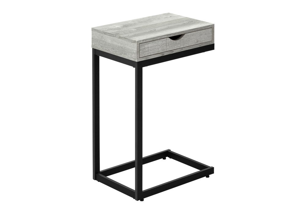 10.25" X 15.75" X 24.5" Cappuccino Finish And Gold Laminated Drawer Accent Table