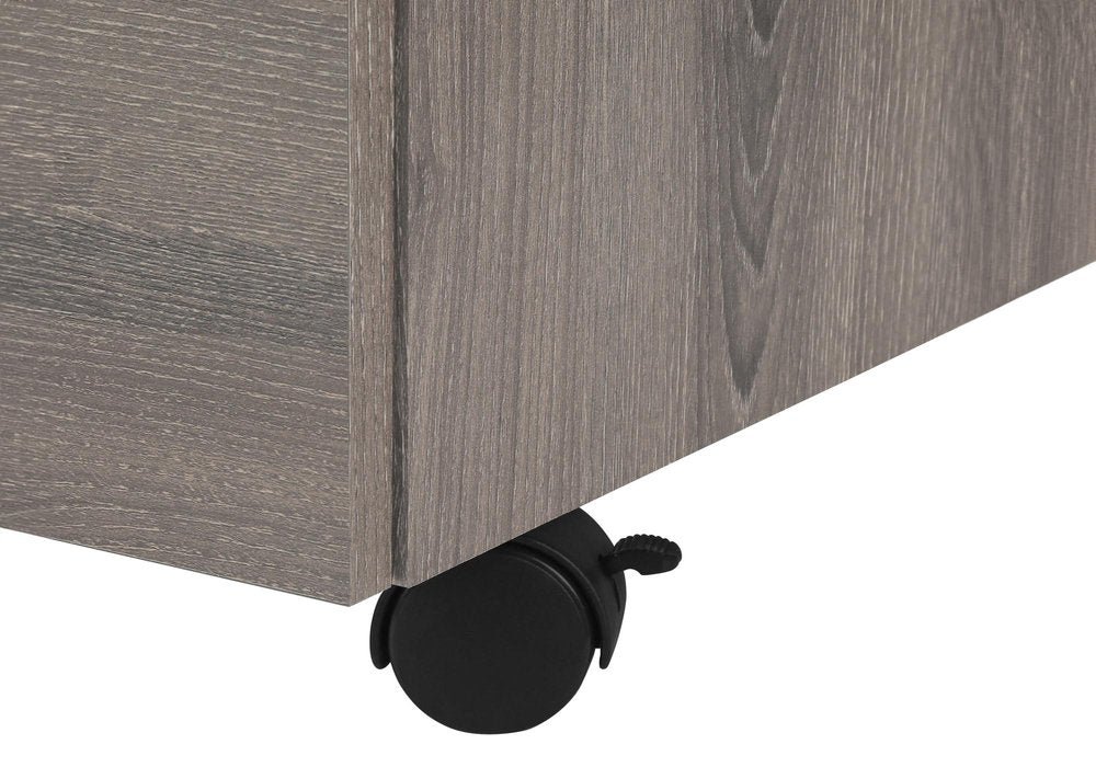 25" Gray Particle Board Filing Cabinet With Drawers. Filing cabinet in gray.