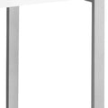 60" White and Silver Computer Desk With Two Drawers