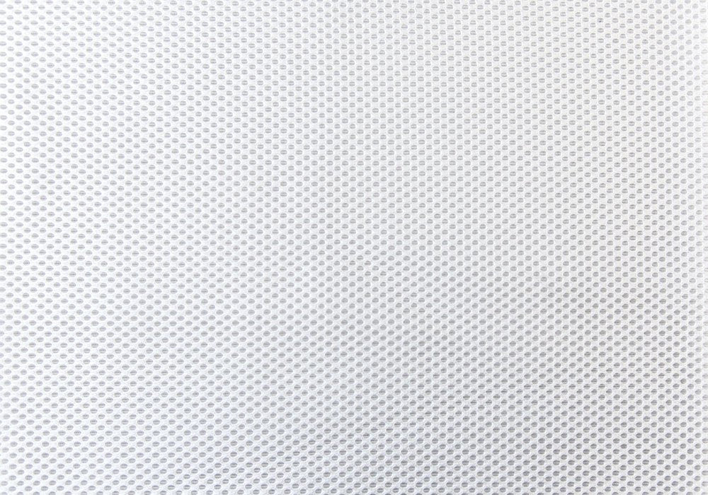 White Polyester Seat Swivel Adjustable Task Chair Mesh Back Plastic Frame