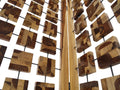 72" Brown Solid Wood Folding Three Panel Screen Room Divider