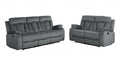 Two Piece Indoor Gray Microsuede Five Person Seating Set on a white background