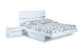 White Solid Wood King Bed Frame - SKU 343914 on a white background
