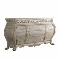 73" Off White Solid Wood Nine Drawer Double Dresser on a white background
