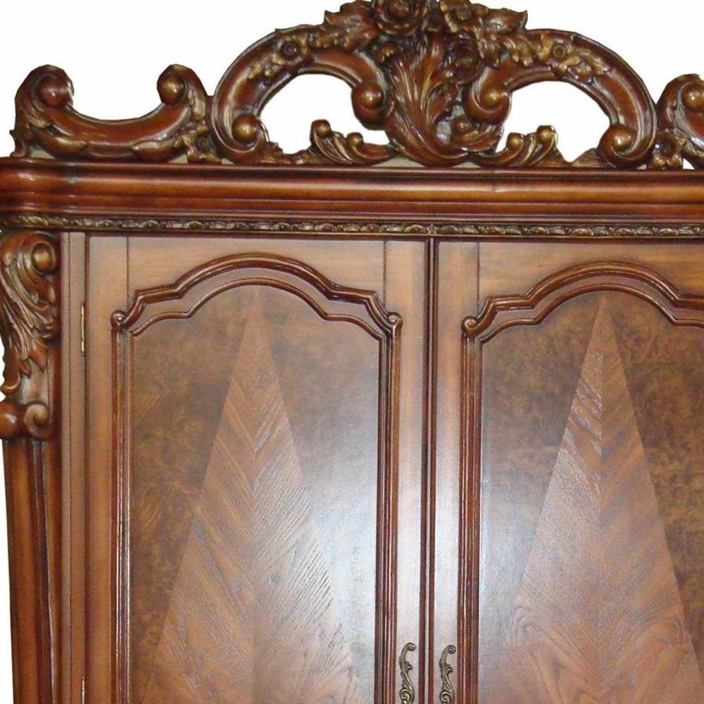 82" Brown Wood Accent Cabinet With Two Doors