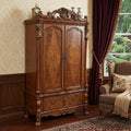 82" Brown Wood Accent Cabinet With Two Doors